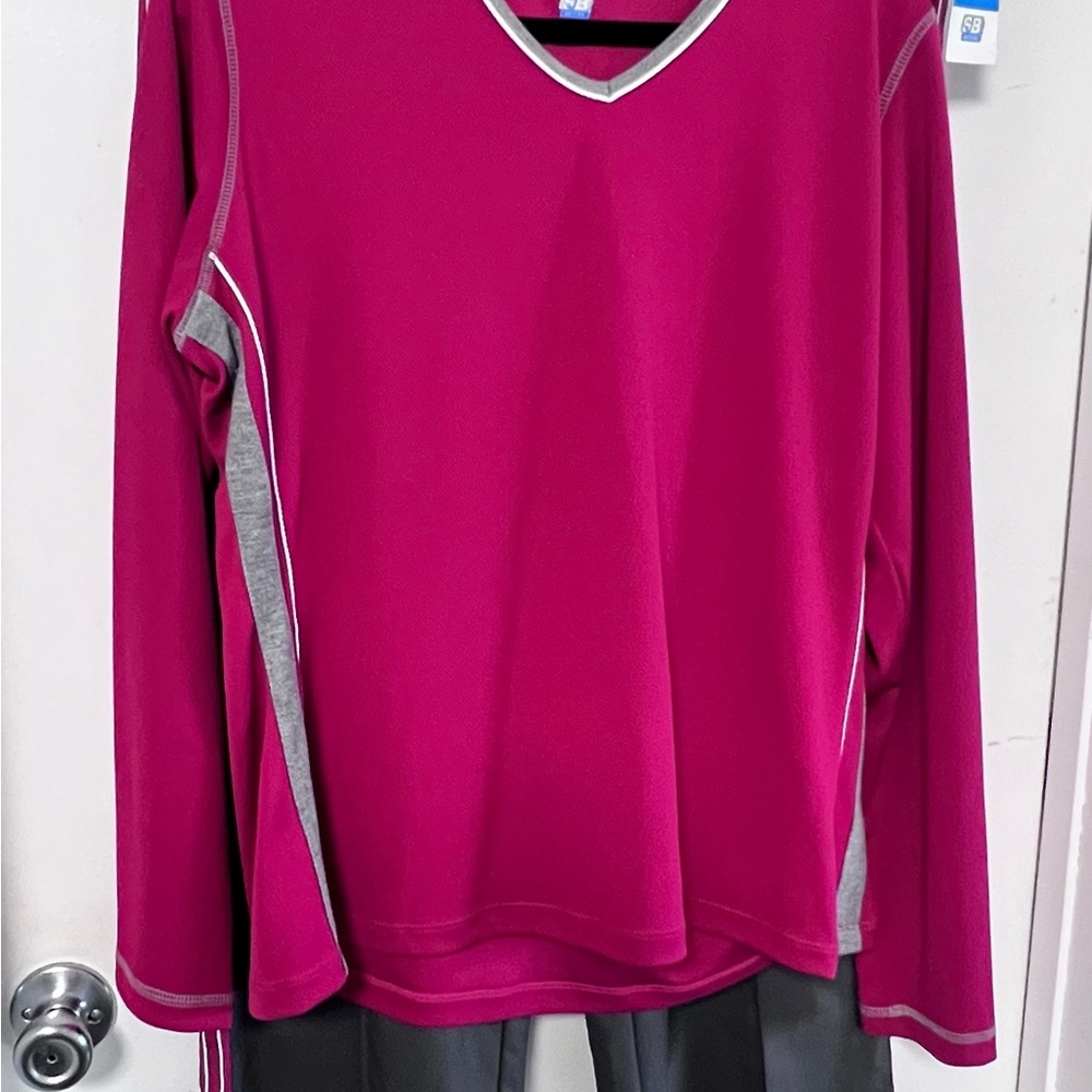 Women's Pink and Gray Pantsuit